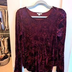 Velvet burnout top